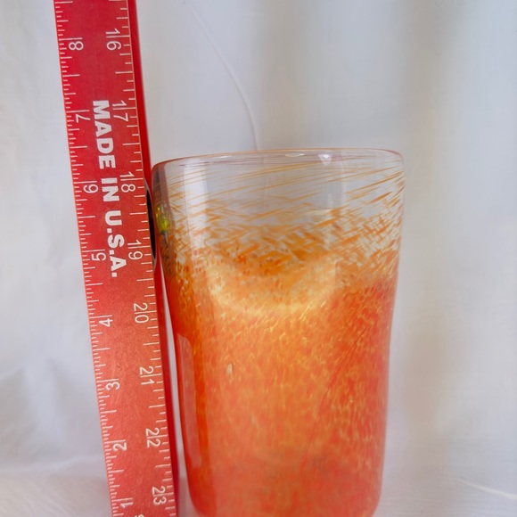 Mid century hand blown Art glass vase utensils holder - Picture 5 of 6